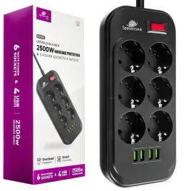 listwa-zasilajaca-przedluzacz-spacetronik-sr-204-6ac-4usb-szybkie-ladowanie