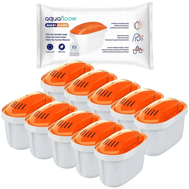 AquaFloow Maxi Hard - filtr do dzbanka Brita Dafi zamiennik twarda woda 10x