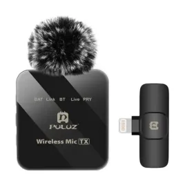 puluz-mikrofon-bezprzewodowy-z-klipsem-pu647b-lightning-360-enc-10m-2-4ghz