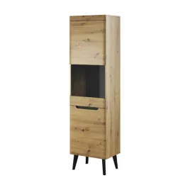witryna-waska-slupek-53-cm-szklo-polki-nordi-n10