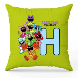 poduszka-ozdobna-zielona-smiling-critters-monogram-litera-h-prezent-wzory