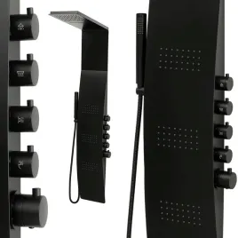 czarny-panel-prysznicowy-natryskowy-szeroki-kolumna-prysznicowa-neo2-150-cm