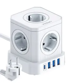 bialy-listwa-zasilajaca-voomy-powercube-s6-z-jednym-usb-c-i-trzema-usb-a
