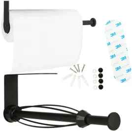 uchwyt-wieszak-na-recznik-papierowy-kuchenny-bez-wiercenia-tasma-czarny