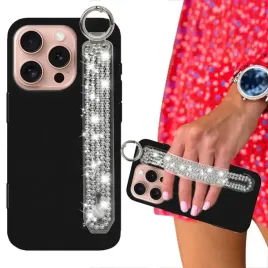 etui-do-iphone-16-pro-obudowa-case-matowe-mat-czarne-z-paskiem-w-cyrkonie