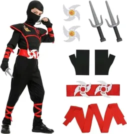 stroj-przebranie-ninjy-dla-dzieci-kostium-ninja-sztylety-shuriken-halloween