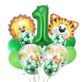 balony-na-pierwsze-1-urodziny-zwierzeta-roczek-lew-zielone-cyfra-jeden-zoo