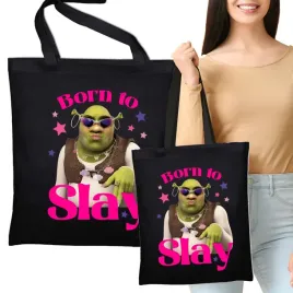 torba-czarna-eko-na-prezent-zakupy-do-szkoly-shrek-born-to-slay-wzory