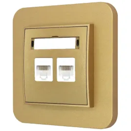 gniazdo-internetowe-rj45-2x-z-ramka-zaokraglona-seria-mini-kolor-zloty
