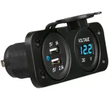 dodatkowy-panel-gniazdo-2x-usb-2a-woltomierz-2w1-do-samochodu-stan-nowy