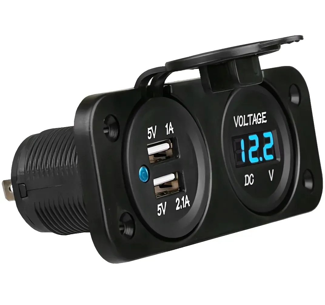 dodatkowy-panel-gniazdo-2x-usb-2a-woltomierz-2w1-do-samochodu