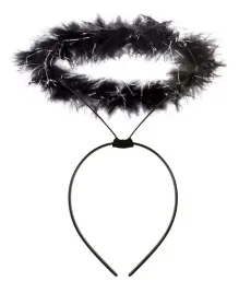 opaska-z-piorami-aureola-czarna-srebrna-lameta-aniol-diabel-halloween