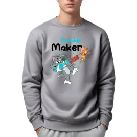 bluza-meska-szara-na-prezent-dla-fana-tom-and-jerry-trouble-maker-wzory-s