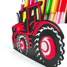 organizer-na-biurko-na-kredki-traktor-farma-3d-piornik-prezent-na-urodziny