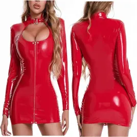 sexy-sukienka-mini-damska-skorzana-czerwona-seksowna-obcisla-modna-l