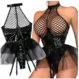 sexy-sukienka-damska-czarna-mini-skorzana-xl