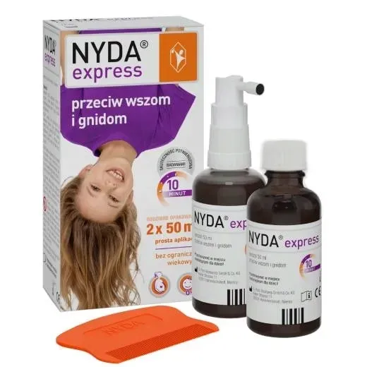 NYDA EXPRESS aerozol 2 x 50 ml przeciw wszom 100ml