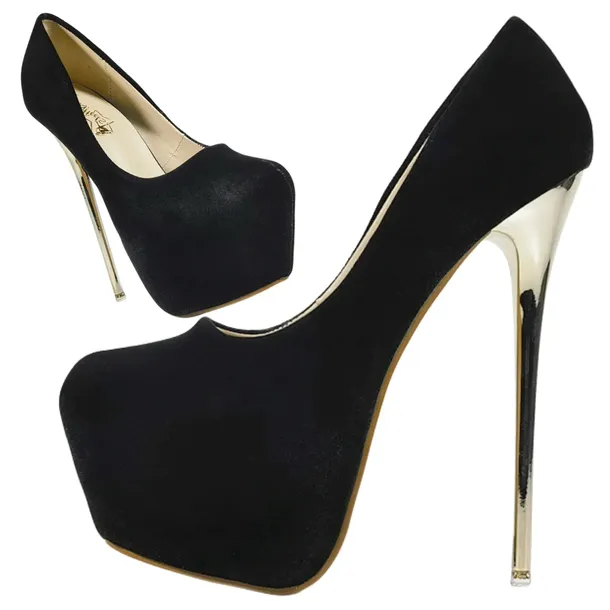 Seksowne Szpilki Erotyczne Czarne Buty Na Platformie Sexyheels Wysokie 38