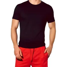 pizama-meska-t-shirt-z-krotkim-rekawem-i-czerwonymi-spodenkami-do-snu-l