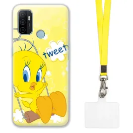 etui-do-oppo-a53-smycz-zolta-tweety-bugs-bunny-daffy-kreskowka-bajka-wz