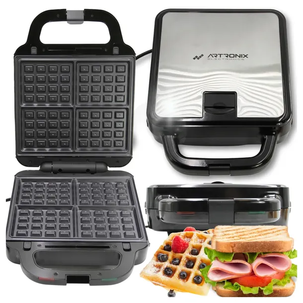 Gofrownica 3w1 1400W gofry opiekacz toster grill elektryczny opiekacz DUŻA