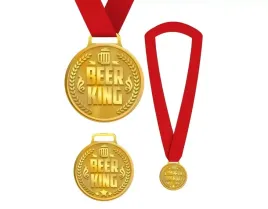 medal-krol-piwa-naszyjnik-zloty-czerwona-wstazka