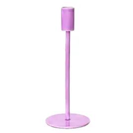swiecznik-aluminiowy-rozowy-liliowy-wysoki-prosty-dekoracyjny-23cm
