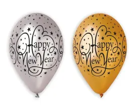balony-lateksowe-happy-new-year-zlote-srebrne