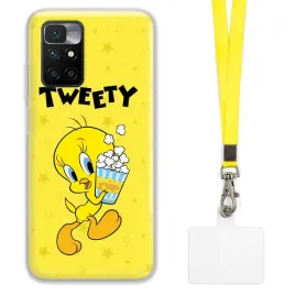etui-do-xiaomi-redmi-10-2022-smycz-zolta-tweety-bunny-daffy-cartoon-wzory