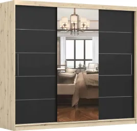 szafa-przesuwna-alba-i-250x61-artisan-czarny-lustro-polki-producent