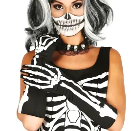 rekawiczki-czarne-z-nadrukiem-szkieletora-szkielet-kosci-na-halloween