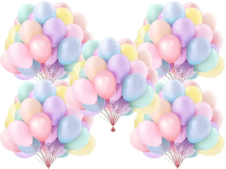 Kolorowe balony urodzinowe dla dzieci na urodziny pastelowe - 50 szt Viva