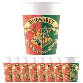 kubki-kubeczki-papierowe-harry-potter-domy-hogwartu-herb-200ml-8szt
