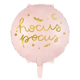 balon-foliowy-okragly-pudrowo-rozowy-hocus-pocus-na-halloween-45cm
