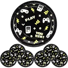 talerzyki-papierowe-okragle-gamer-czarne-23cm-6szt