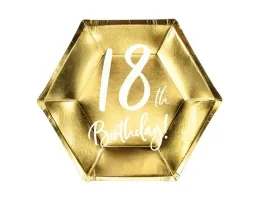 talerze-papierowe-jednorazowe-osiemnastkowe-zlote