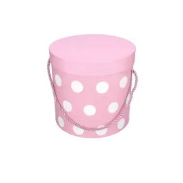 pudelko-ozdobne-okragle-rozowe-w-kropki-18x18x17cm