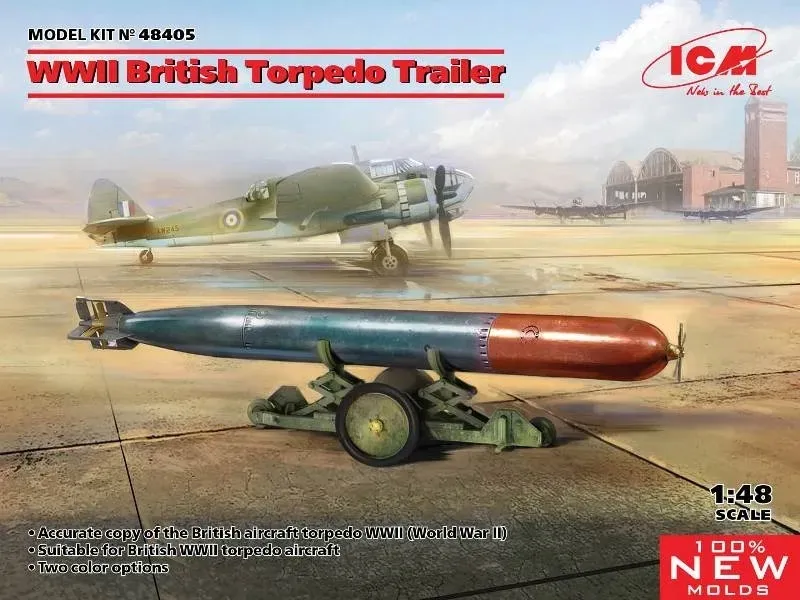 wwii-british-torpedo-trailer-1-48-marka-icm