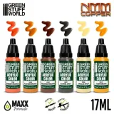 green-stuff-paint-set-nmm-copper-farby-6szt-stan-nowy