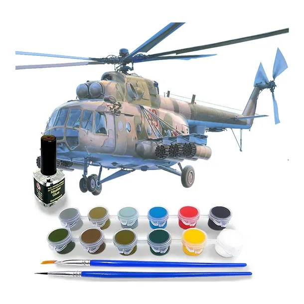 Mil Mi-17 Hip 1:72 + farbki 2 pędzelki klej