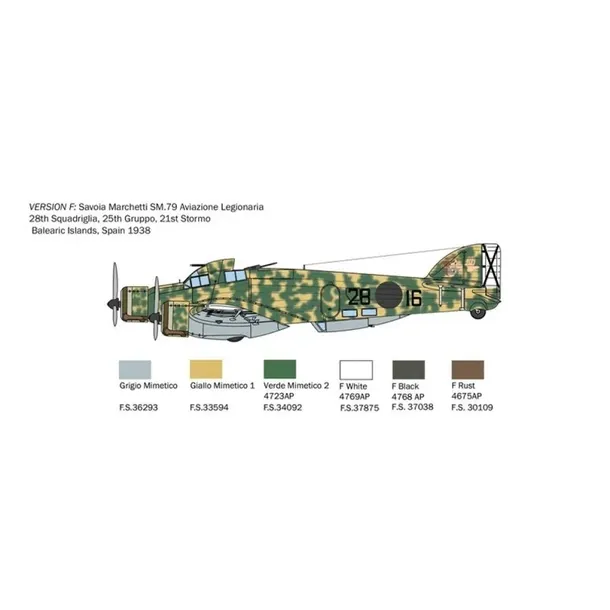 1-72-s-79-sparviero-bomber-version-marka-italeri-okres-ii-wojna-swiatowa
