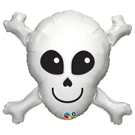 balon-foliowy-biala-wesola-czaszka-czacha-z-koscmi-halloween-80cm