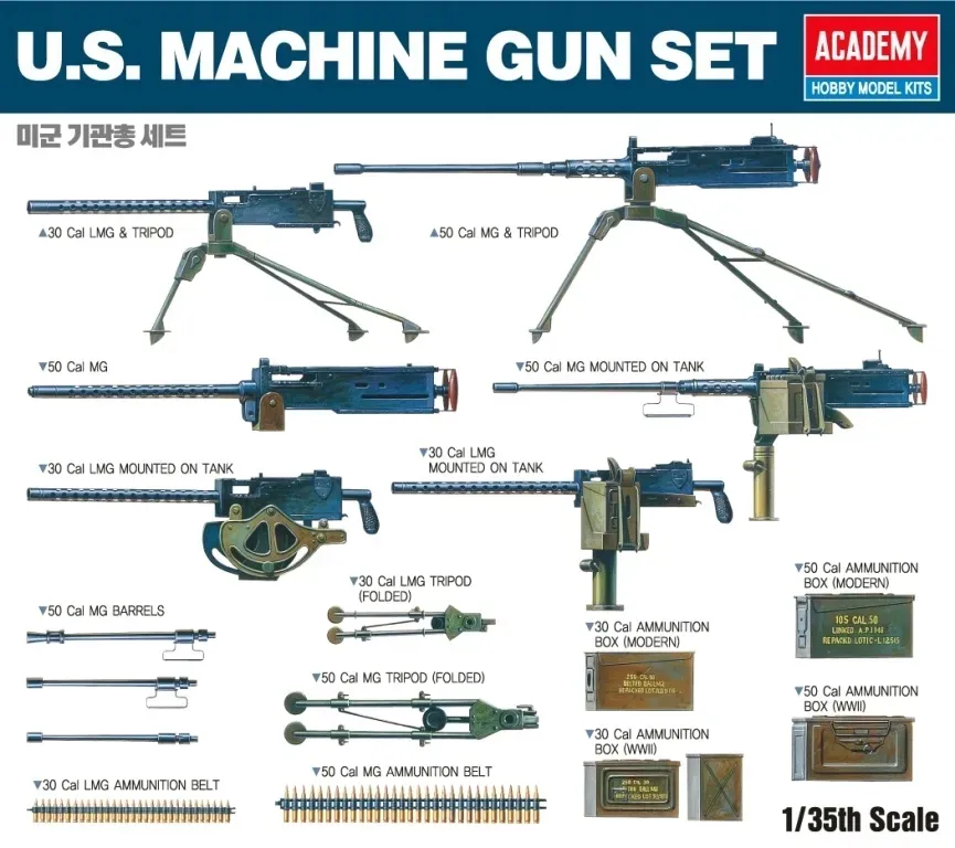 academy-13262-u-s-machine-gun-set-1-35-stan-nowy