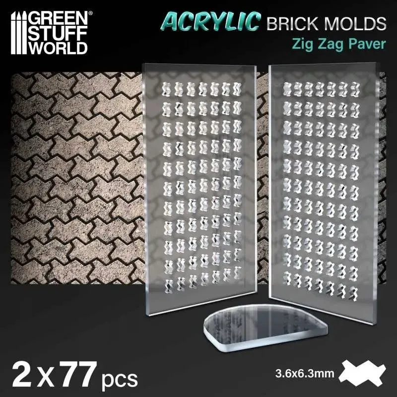 acrylic-molds-zig-zag-pavement-plastikowe-formy-stan-nowy
