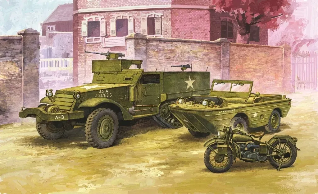 academy-13408-m3-halftrack-amfibia-motocykl-1-72
