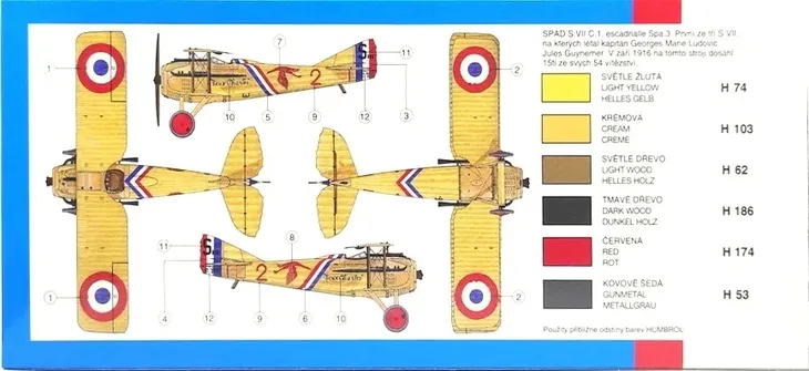 smer-0824-model-samolotu-spad-vii-1-40-okres-do-ii-wojny-swiatowej
