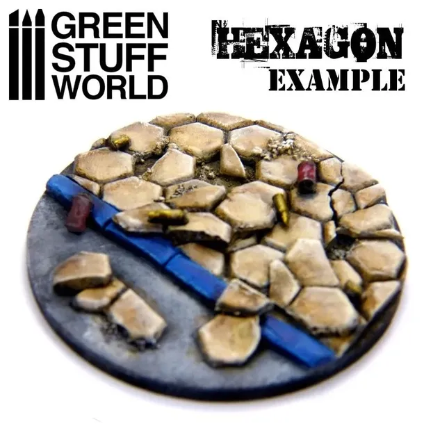 green-stuff-rolling-pin-hexagons-walek-heksy-stan-opakowania-oryginalne