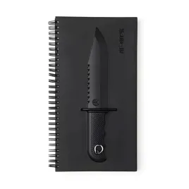 notes-notatnik-czarny-noz-wojskowy-sztylet-3d-militarny-spiralny-25cm