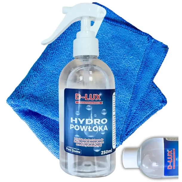 POWŁOKA HYDROFOBOWA D-LUX 250ML OCHRONNA DO KABIN SZYB SZKŁA KUCHNI +GRATIS