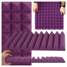 panel-akustyczny-piramidka-fioletowa-50x50x5cm-pianka-w-trojkaty-do-salonu